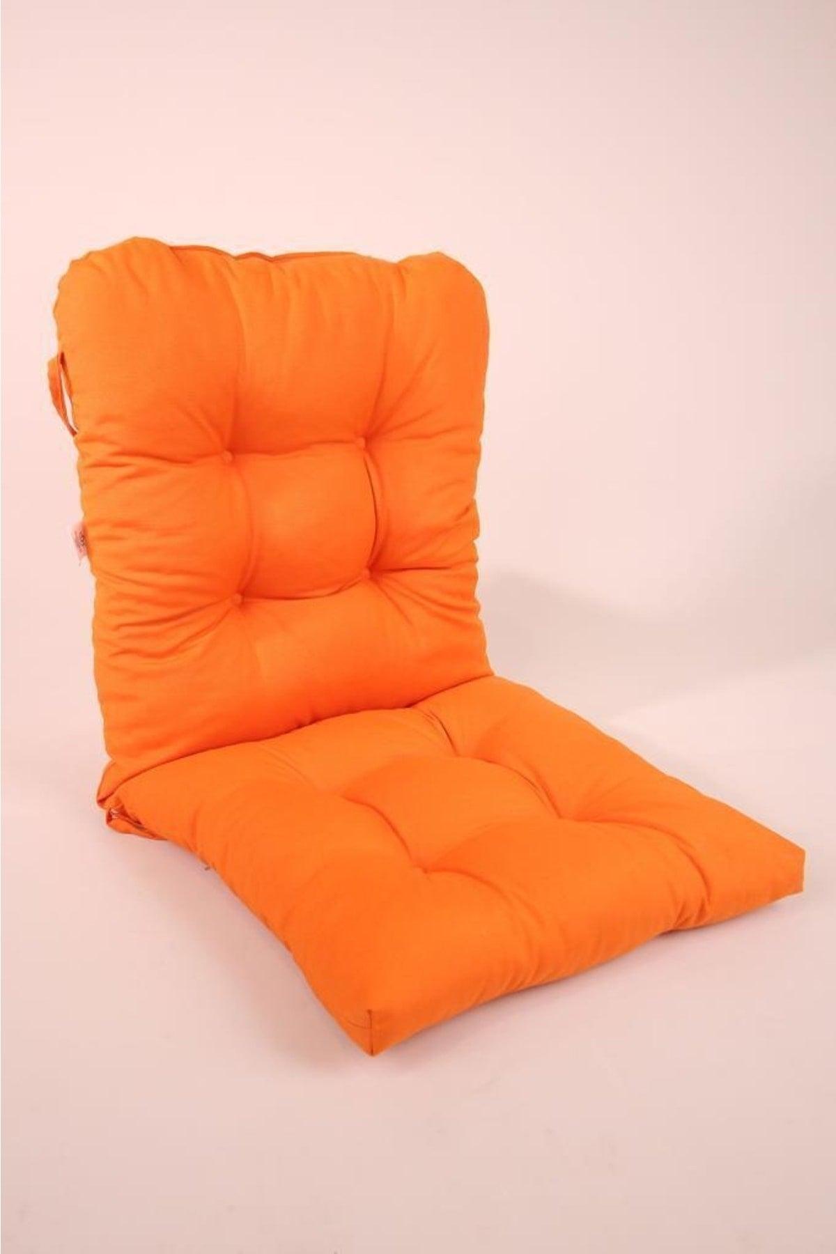 Neva Pofidik Orange Backed Chair Cushion Specially Stitched Laced 44x94 Cm - Swordslife