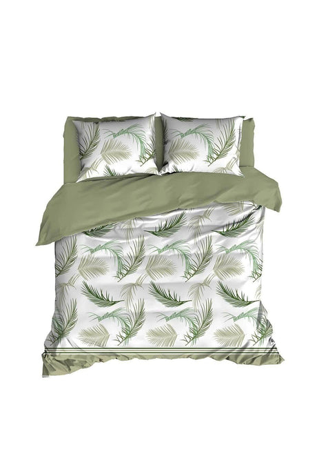 Duvet Cover Set Cotton Double 4 Piece Helen Green - Swordslife