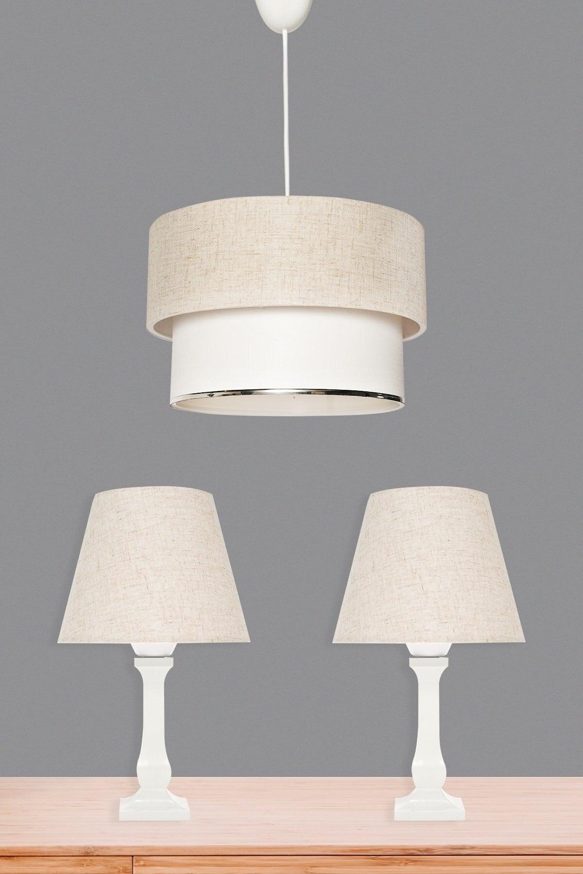 New Moderno Chandelier And Lampshade Set Straw Cream - Swordslife