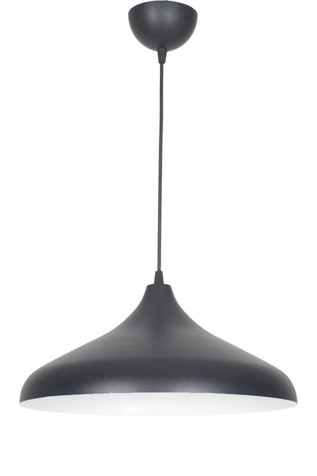 Nil Modern Metal Plastering Black Inside White Pendant Lamp Cafe - Kitchen Single Chandelier - Swordslife