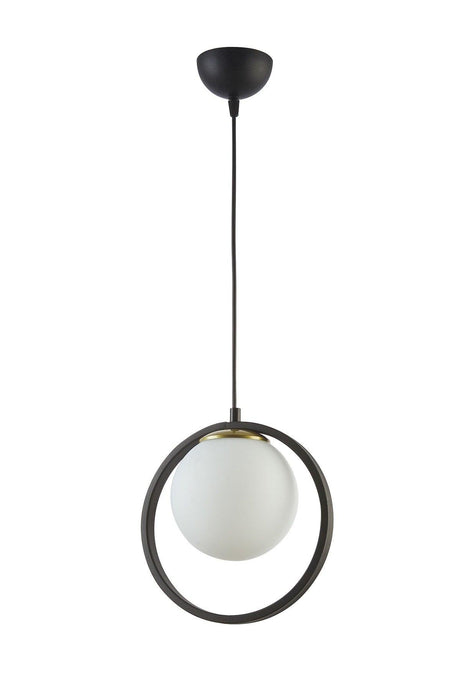 Nina Modern Metal Ring Closed Glass Single Chandelier - Swordslife