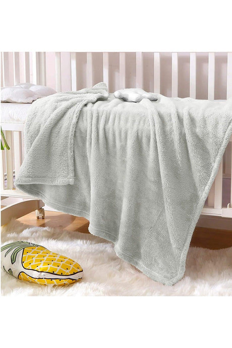 Nomi Baby Blanket Gray Newborn Baby Crib Stroller Swaddle Plush Blanket 100x120 Cm - Swordslife