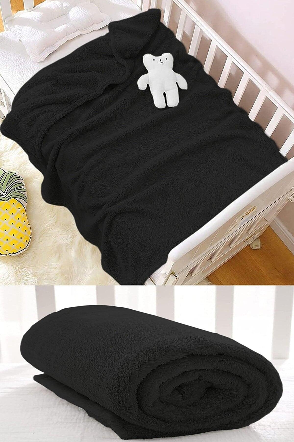 Nomi Baby Blanket Black Newborn Baby Crib Stroller Swaddle Plush Blanket 100x120 Cm - Swordslife