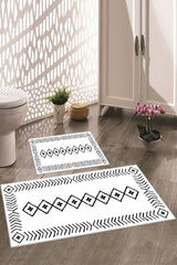 Non-Slip Base Washable 2 Liter 60x100 - 50x60 Bathroom Carpet Doormat Closet Set - Swordslife