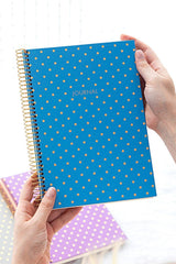 Polka Dot Notebook Plain Blue 17x24 cm