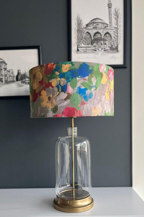 Novella Matt Tumbled Gold Glass Lampshade - Patterned - Swordslife