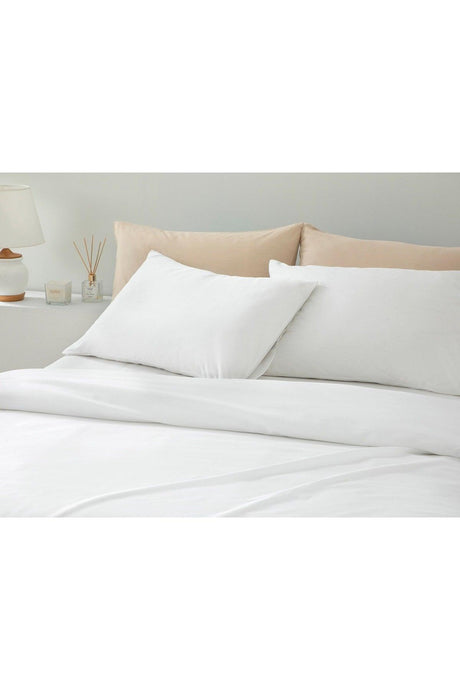 Novella Premium Soft Cotton Double Duvet Cover Set 200x220 Cm White - Swordslife