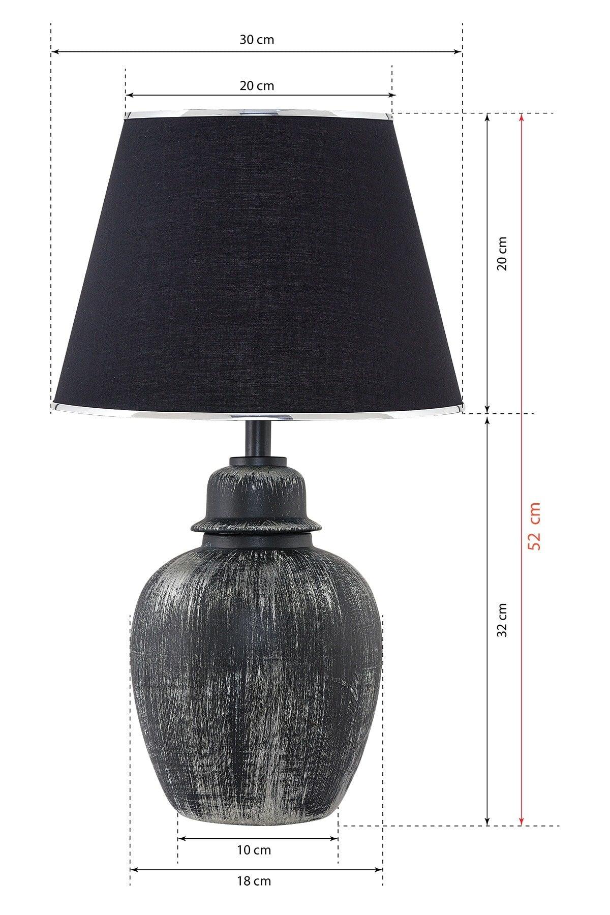 Nuit Ceramic Lampshade Black Silver Srmk-53 - Swordslife