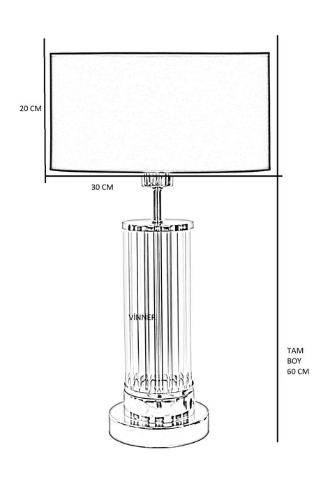 Nuuk Noa Chrome Plated Detailed Modern Glass Lampshade - White with Chrome Stripe - Swordslife