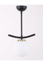 Okka Black Tumbled White Glass Chandelier - Swordslife