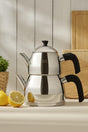 Optima Burçak Steel Teapot Black - Swordslife