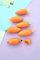 Orange Mini Carrot Set of 6 Highlighters