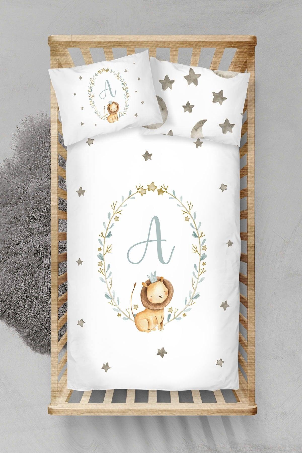 Organic Baby Bedding Set - Letter Series - Letter A - Swordslife