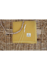 Organic Cotton 4-Ply Solid Color Muslin Baby Blanket - Mustard Color - Swordslife