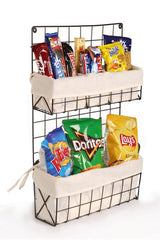 Organizer Basket Wire Textile Kitchen And