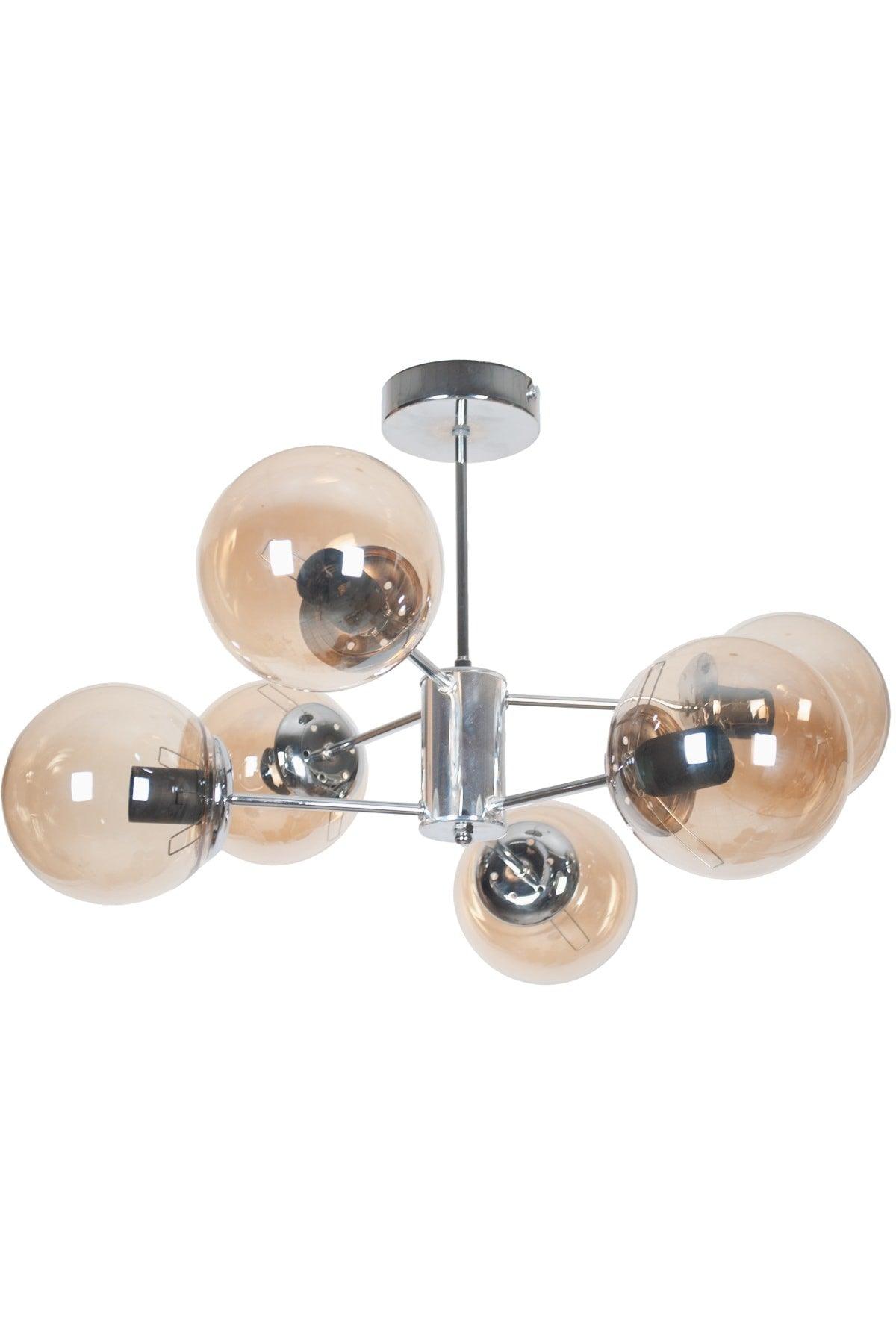 Oscar Modern Luxus Design Chrom Farbe Gehäuse Glas Wohnzimmer - Küche - Schlafzimmer 6L Kronleuchter - Swordslife