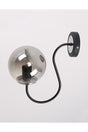 Oslo Black Chrome Smoked Glass Wall Sconce - Swordslife