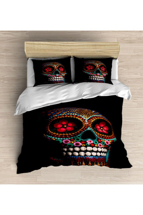 Osso Skull 3d Patterned Double Duvet Cover Set - Swordslife