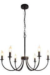 Story 6 Black Modern Pendant Chandelier