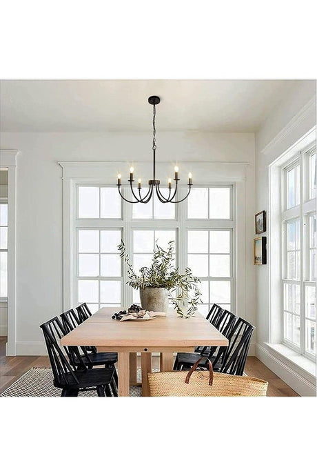 Story 6 Black Modern Pendant Chandelier