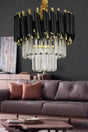 Palmira 30 Crystal Stone Luxury Chandelier - (black-gold) - Swordslife