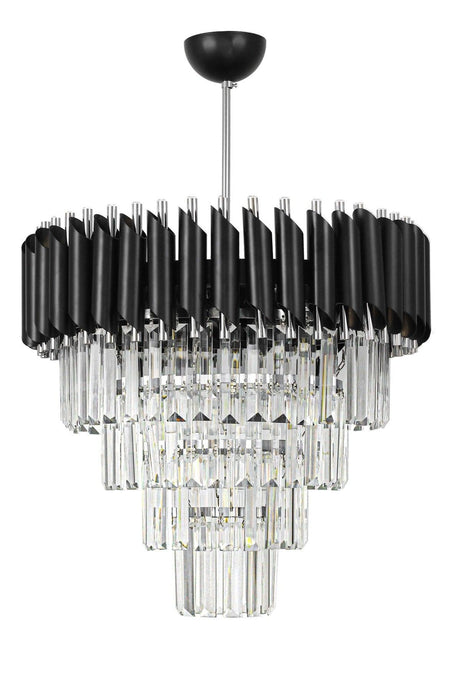 Palmira 45 Luxury Chandelier with Crystal Stone - (black-chrome) - Swordslife