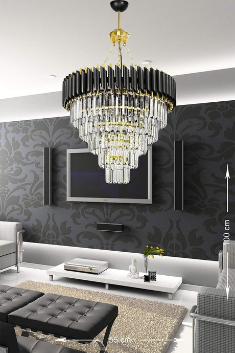 Palmira 55 Cm Crystal Stone Luxury Chandelier