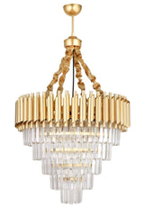 Palmira 55 Luxury Chandelier with Crystal Stone - (yellow-gilt) - Swordslife