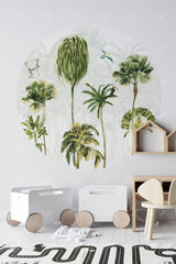 Palm Round Circle Wall Sticker - Swordslife