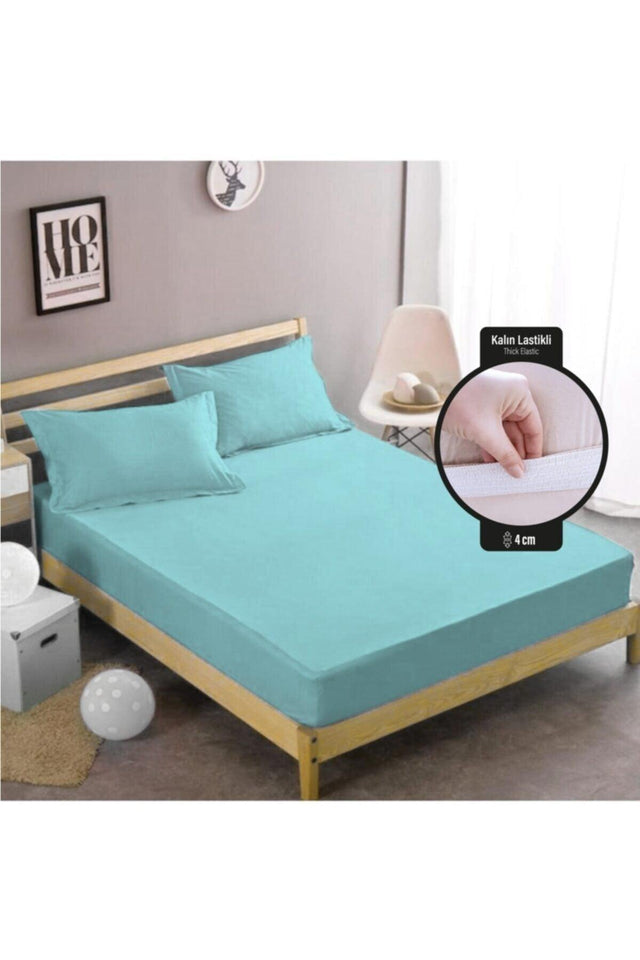 Cotton Double Elastic Bed Sheet Set (thick Elastic) Patented Product - Swordslife