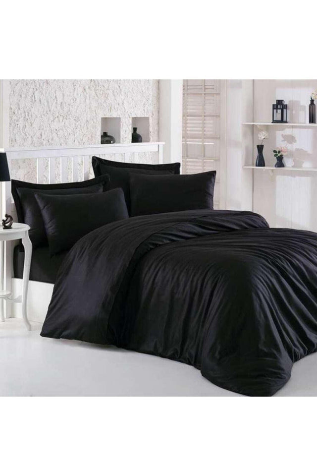 Cotton Double Duvet Cover Set Black - Swordslife