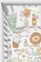 Cotton Satin Elastic Bed Sheet (60X120 15) Pillowcase (35X45) - Pure Baby Series - Swordslife