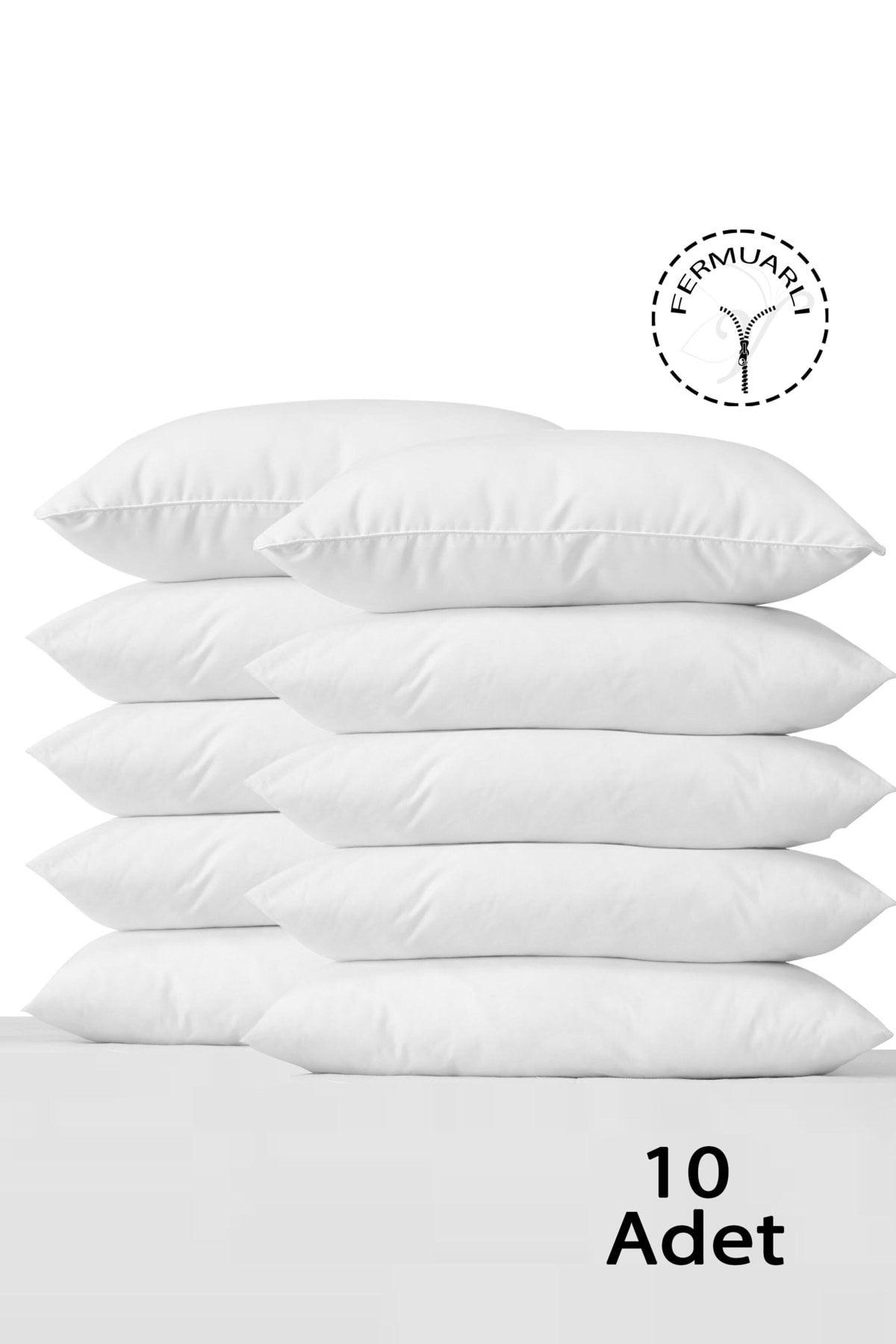 Cotton 50x70 White Inner Lining, Zippered Pillowcase, 10 Pillow Mattress - Swordslife