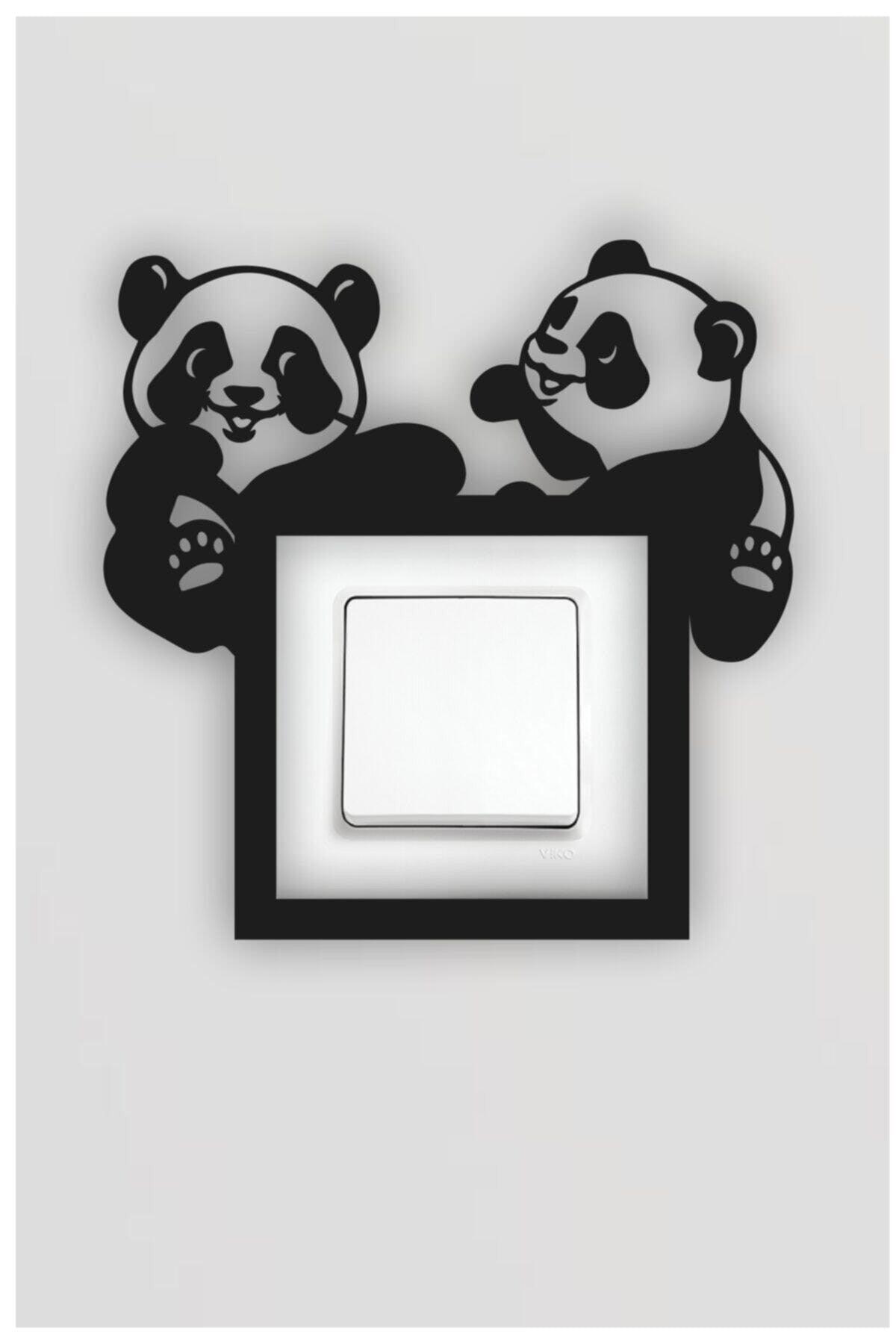 Panda Kids Room Wooden Socket-switch Frame - Swordslife