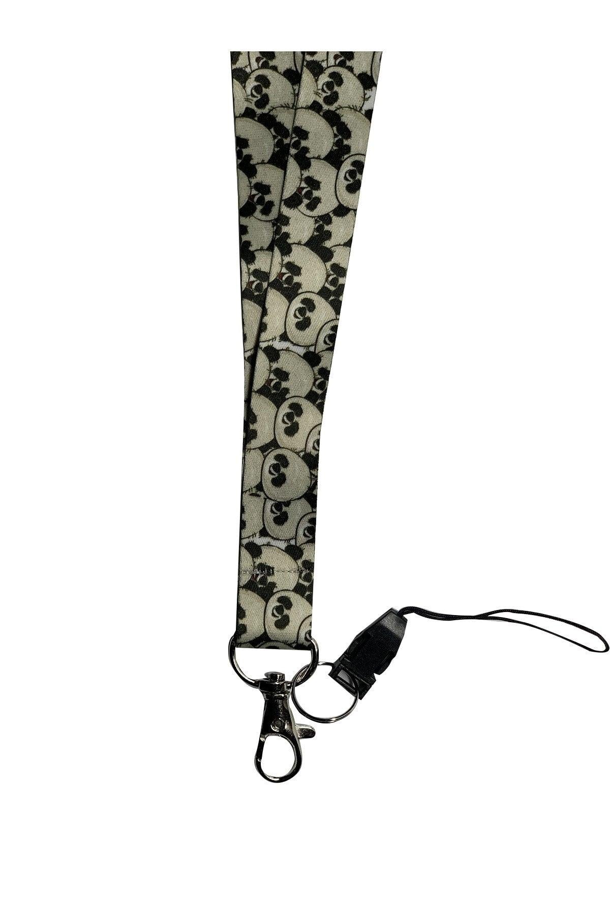 Panda Patterned Neck Strap Lanyard Badge Holder