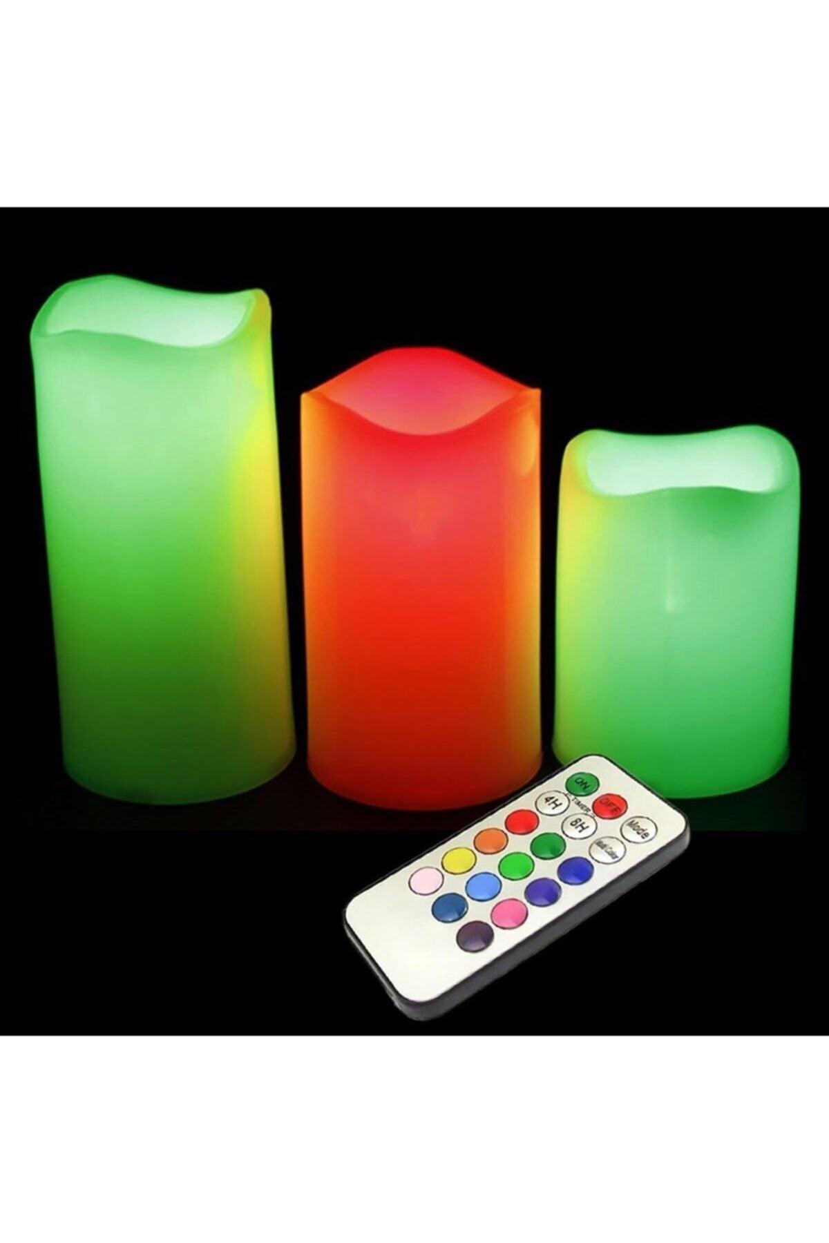 Paraffin Coated Led Candle with Remote (3 Pieces)