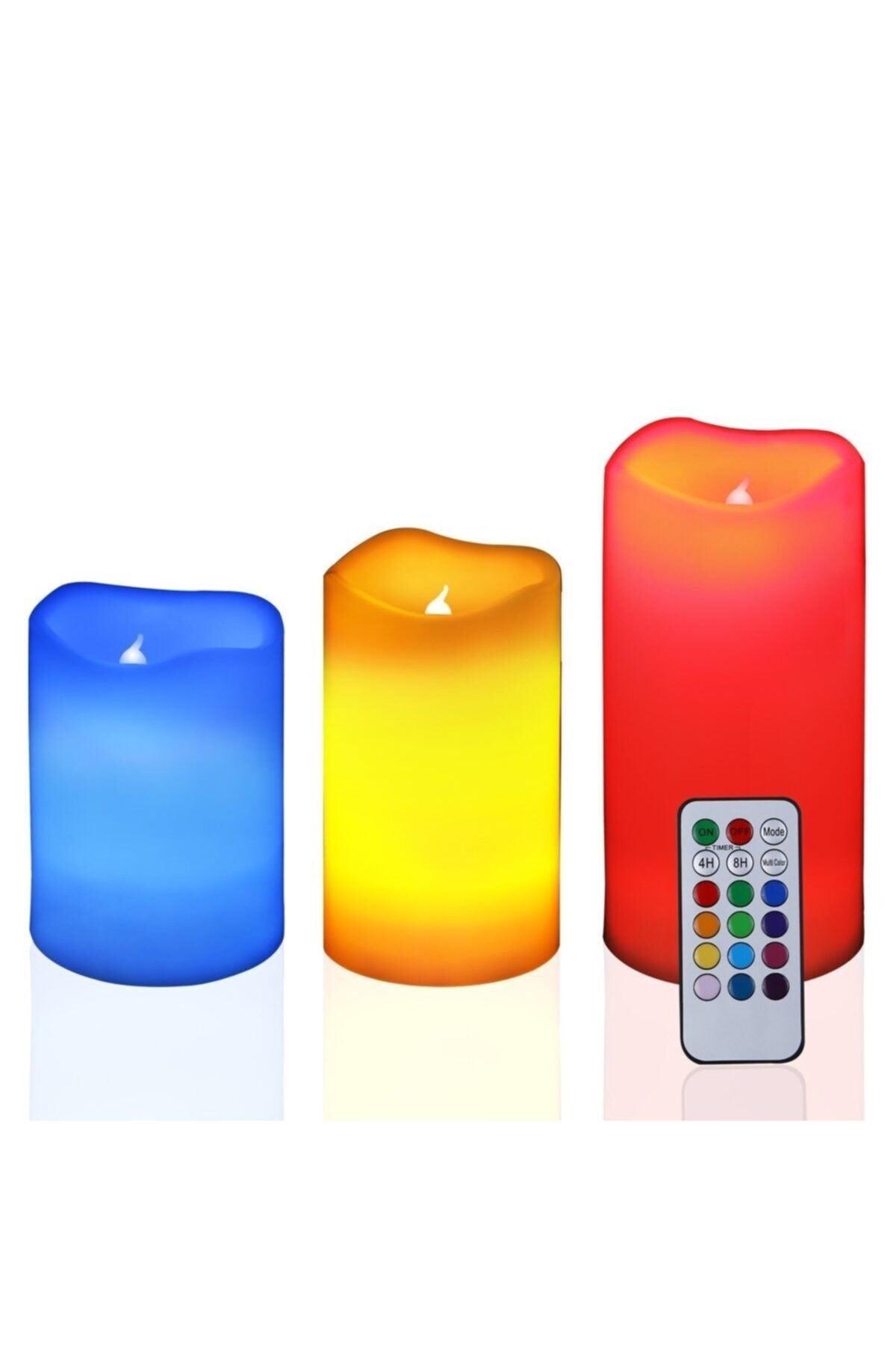 Paraffin Coated Led Candle with Remote (3 Pieces)