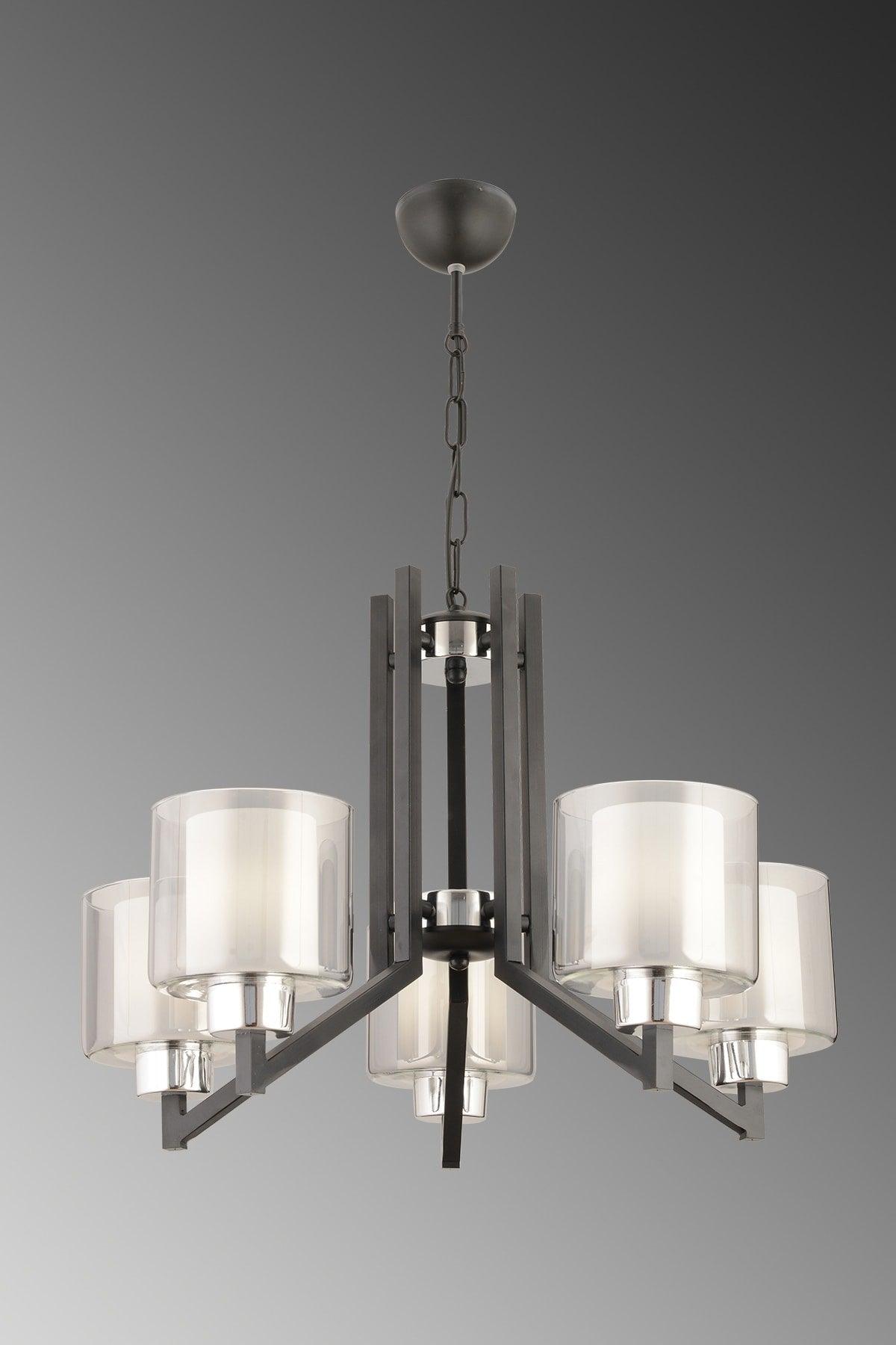 Pars 5 Li Modern Mica Headed Pendant Chandelier - Swordslife