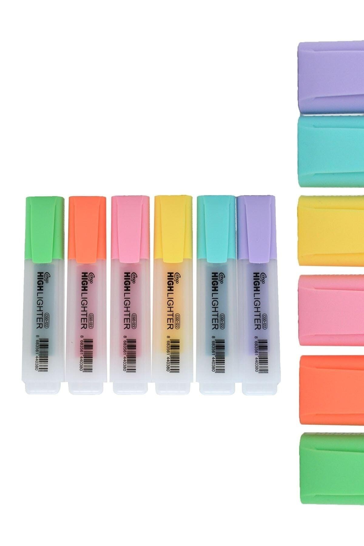 Pastel Color Highlighter Marker 6 Pcs