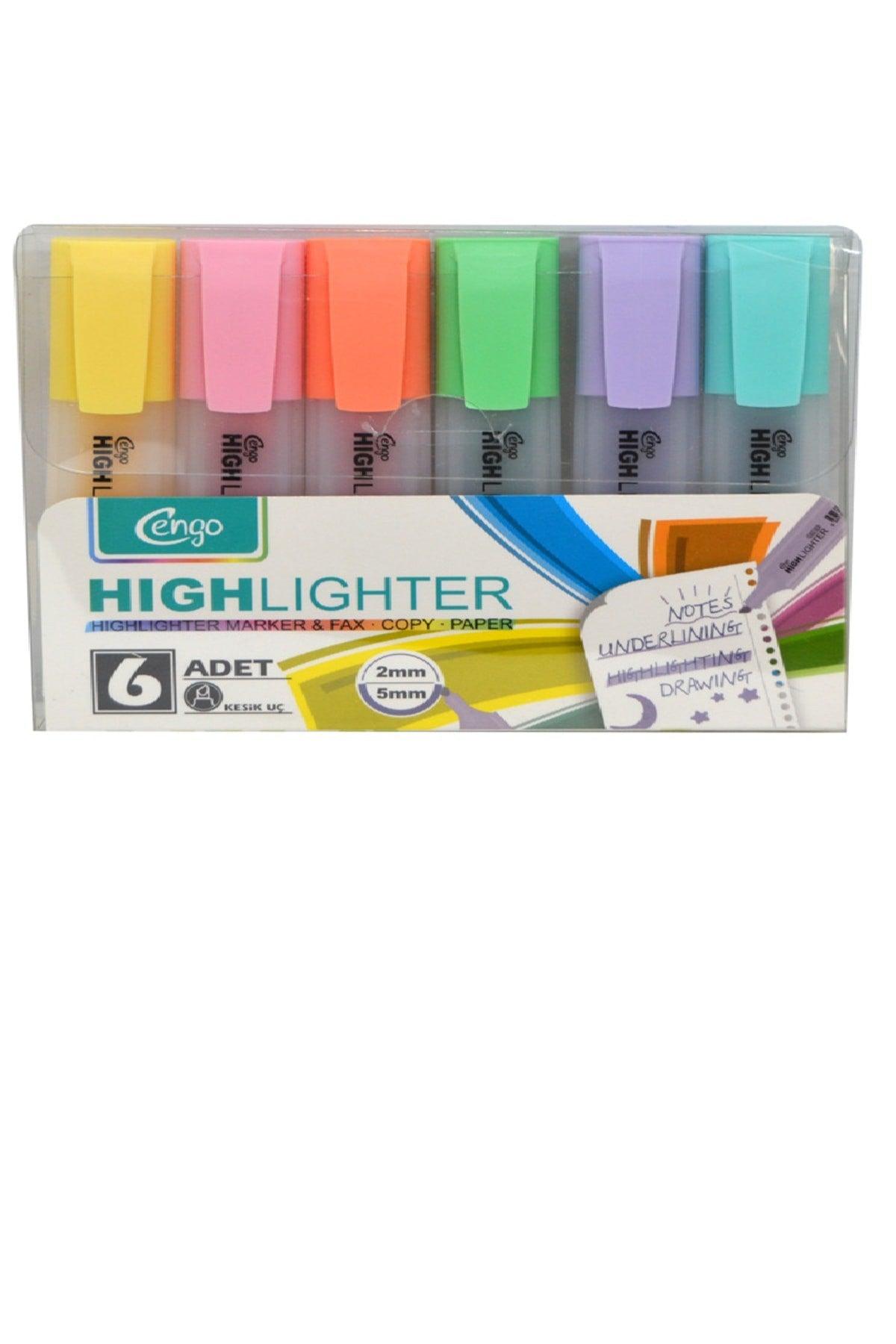 Pastel Color Highlighter Marker 6 Pcs