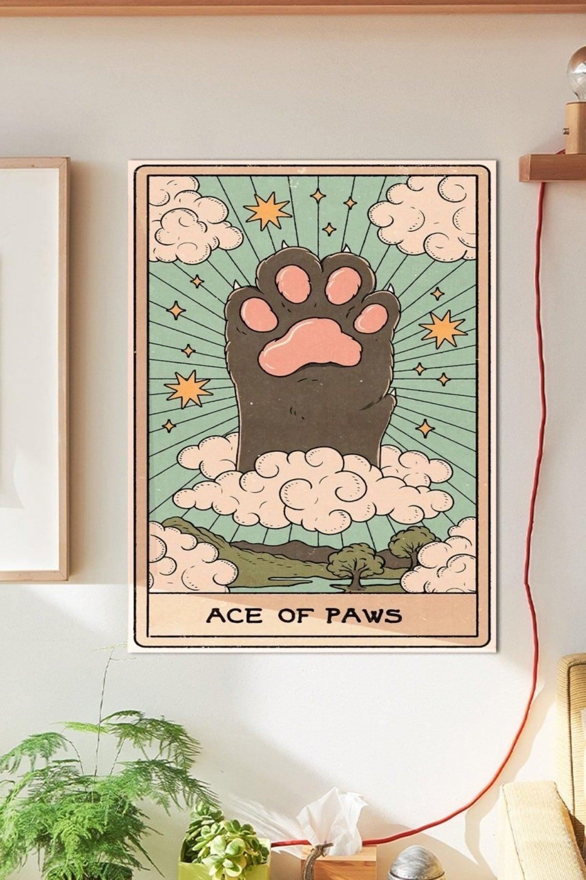 Paw Wall Poster Large 45x30 Cm - Swordslife