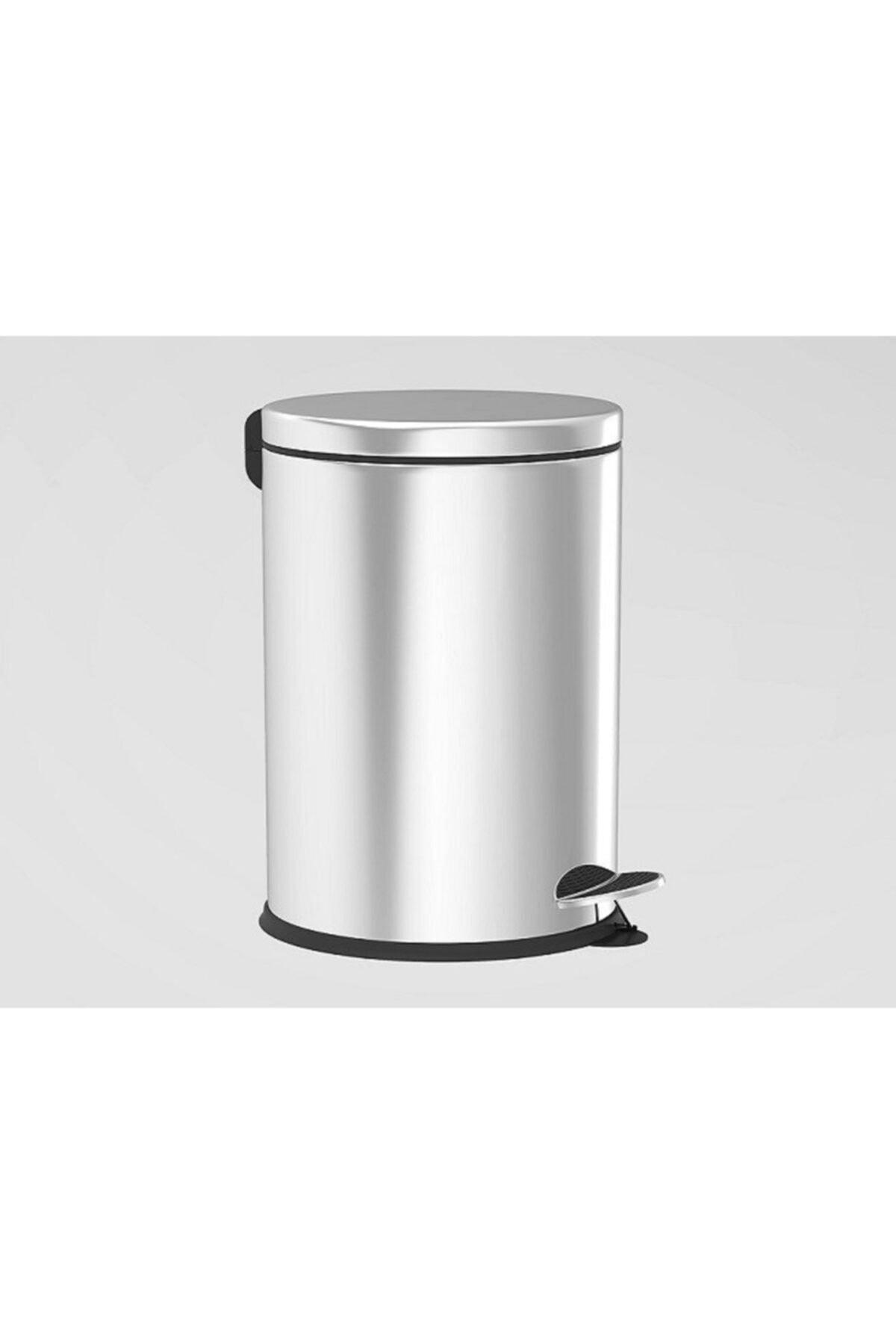 Pedal Dustbin Toilet Wc Brush Bathroom Dustbin 2 Bathroom Set Chrome 12 Liter - Swordslife