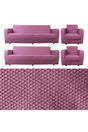 Pink Elastic Flexible Sofa Cover Set 3+3+1+1 Maxi - Swordslife