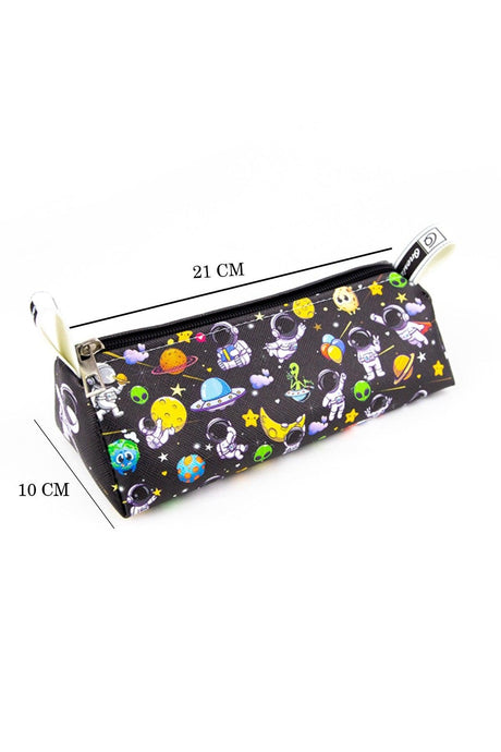 Pencil Case Astronaut Black Themed Triangle