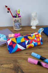 Pencil Case Colorful Cute Triangle Design