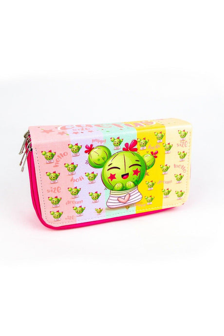 Pencil Case Cactus Kawaii Pattern Orginazer Three