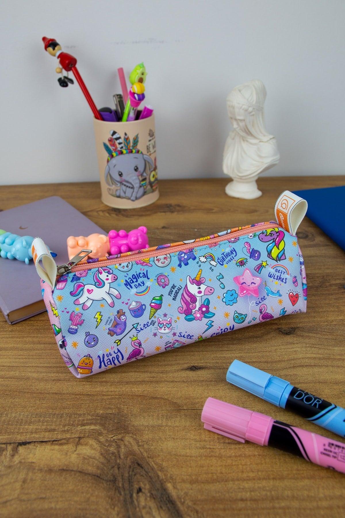 Pencil Case Unicorn Kavaii Cute Triangle