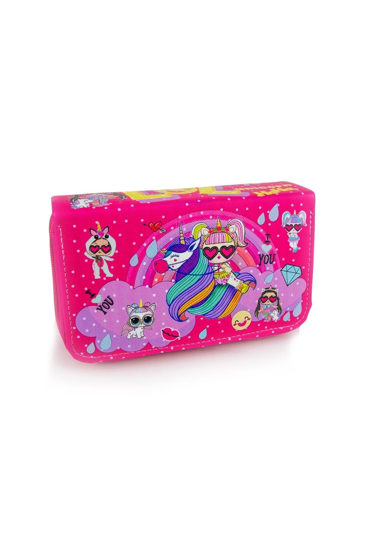 Pencil Case Lol-unicorn Themed Three Compartments