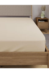 Cotton Elastic Single or Double Bed Sheet - Ecru - Swordslife