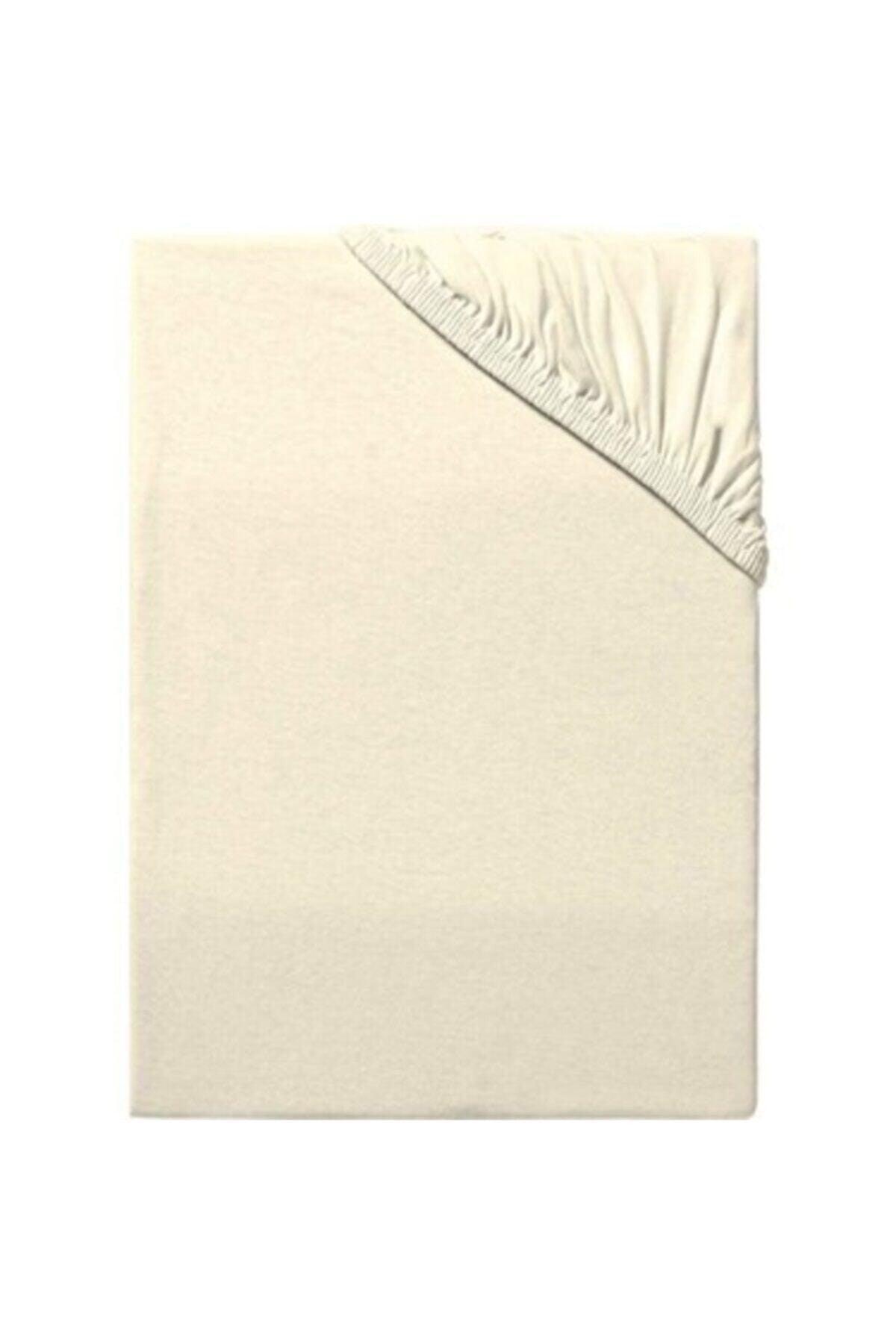 Combed Single Elastic Bed Sheet Cream 100x200 - Swordslife